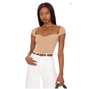 superdown Tan Knit Blouse